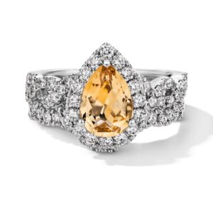 Gems en Vogue 2.91ctw Citrine & White Zircon